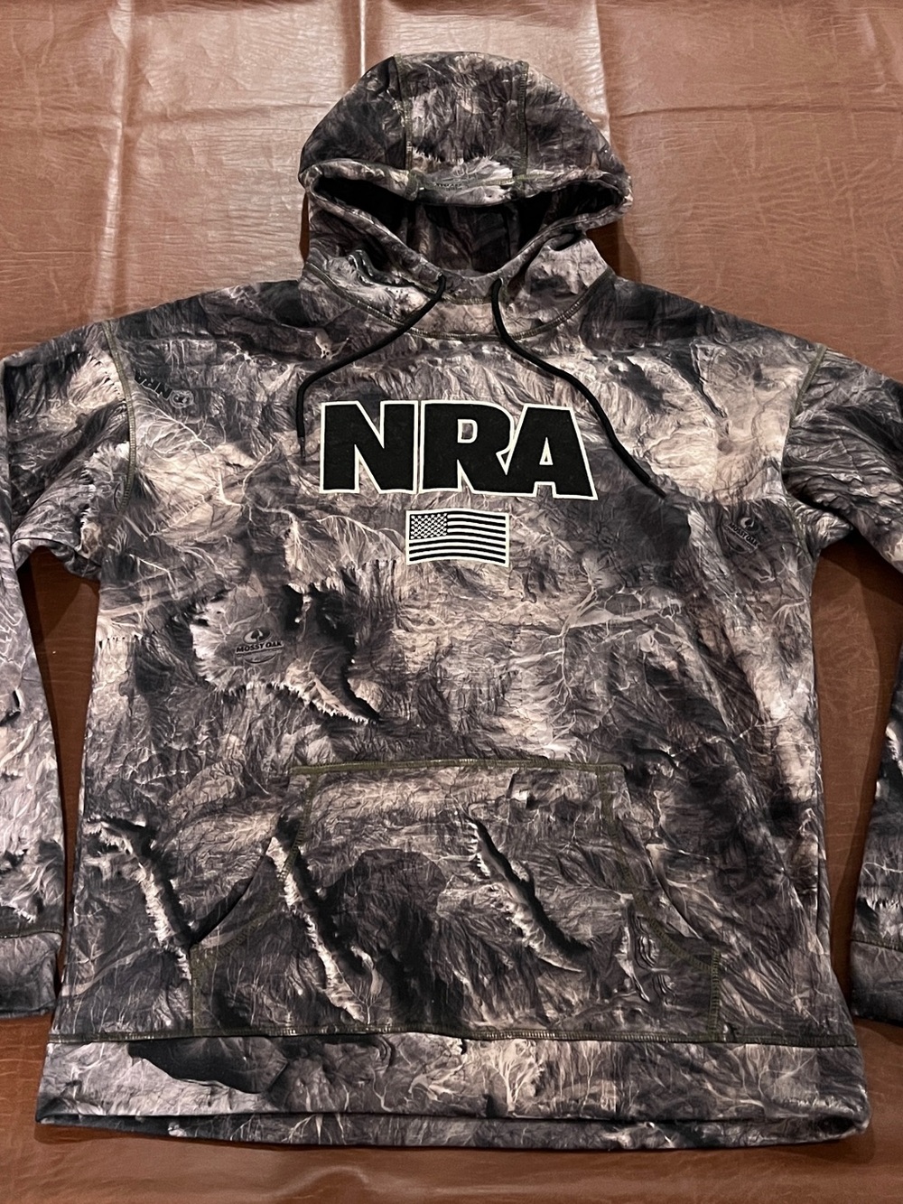 NRA Mossy Oak Camouflage Pullover Hoodie Sweatshirt - XL